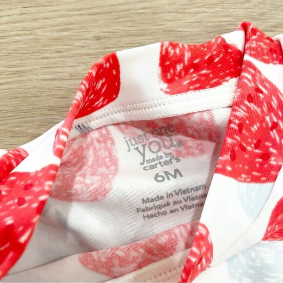 Carter's Pink and Blue Rashguard Swim Set with Floral Patterns - Picture 3 of 6